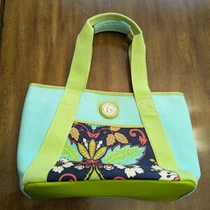 Spartina 449 Daufuskie Island Amelia Tote Bag Handbag Beach Travel Blue Green
